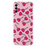 Kılıfland Reeder S19 Max Pro S ile Uyumlu Kılıf, Silikon, Heart Lollipop Desenli, Pembe