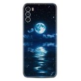Kılıfland Reeder S19 Max Pro S ile Uyumlu Kılıf, Silikon, Resimli Desenli Baskılı, Gece Ay Teması, Siyah