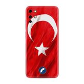 Kılıfland Reeder S19 Max Pro S ile Uyumlu Kılıf, Silikon, Türk Bayrağı Baskılı, Kırmızı