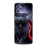 Kılıfland Reeder S19 Max Pro S ile Uyumlu Silikon Kılıf, Desen Özel Seri Cat G, Sarı-Siyah