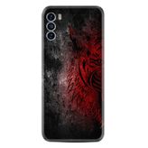 Kılıfland Reeder S19 Max Pro S ile Uyumlu Silikon Kılıf, Desen Özel Seri, Color Wolf, Siyah Kırmızı