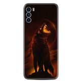 Kılıfland Reeder S19 Max Pro S ile Uyumlu Silikon Kılıf, Desen Özel Seri Fire Wolf, Siyah