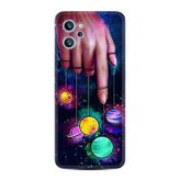 Kılıfland Reeder S19 Max Pro S ile Uyumlu Silikon Kılıf, Finger Planet Desen, Renkli
