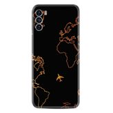 Kılıfland Reeder S19 Max Pro S ile Uyumlu Silikon Kılıf, Harita ve Uçak Desen, Siyah