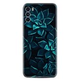 Kılıfland Reeder S19 Max Pro S ile Uyumlu Silikon Kılıf, Mistik Çiçekler Desen, Turkuaz