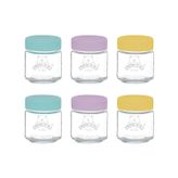 Kilner Silikon kapaklı bebek kavanozları, bebek mamasını dondurmak veya ısıtmak için kap, dondurucu ve mikrodalga fırına uygun, kendi kendinize doldurmanız için kapaklı cam saklama kapları, 6 x 190 ml