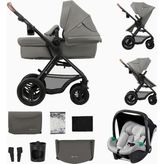 Kinderkraft Moov 2 Aır 3in1 Bebek Arabası Mınk Pro Set - Açık Gri