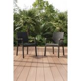King 2'li Rattan Sandalye Kahve