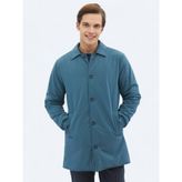 Kip Mint Regular Fit Bebe Yaka Casual Dokuma Pardesü