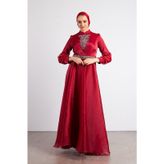 Kırmızı Arya Tesettür Abiye