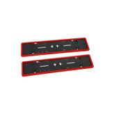 Kırmızı Çerçeveli Universal Araç Plakalık Seti (2 Adet)