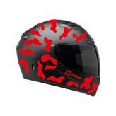 Kırmızı Kamuflaj Kask Sticker Modeli