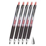 Kırmızı Pilot Kalem 5 Adet Uniball Signo Micro 207 0.5 Mm Roller Uç Kalem Umn-207 İnci Uçlu Likit Mürekkepli Jel Kalem