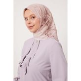 Kırmızı Şerit Desen Pamuk Eşarp