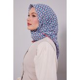 Kırmızı Zigzag Desen Soft Eşarp