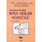 KISA ADLAR SÖZLÜĞÜ - CENAP GÜRAY