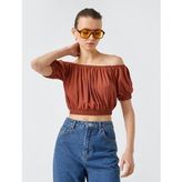 Kısa Kollu Crop Bluz