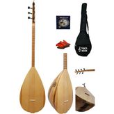 Kısa Sap Bağlama Saz Midi Set (Su Geçirmez Kılıf + Yedek Tel + Mızrap) Çift Ses Çıkışlı Yeni Başlayanlara Özel Profesyonel Set