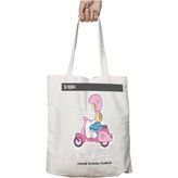 Kişiye Özel Vespa Kask Kız Motor Iki Tarafı Kalıcı Baskılı Yıkanabilir Okul Plaj Omuz Bez Çantası
