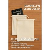 Kitap Kılıfı, Ham Bez, 2'li Set, 20X30 cm