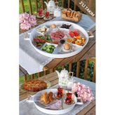 Kitchen Trend 2'li Ahşap Kulplu 51 CM Metal Tepsi ve 37 CM Be .