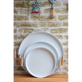 Kitchen Trend Sunum Tepsi Seti 3'lü Beyaz 45 - 37 - 30 CM