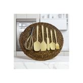 kitchenboost Elegant 6 parça silikon servis seti takımı krem