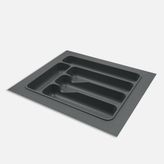 Kitchenox 42x49 cm Gri ABS Plastik 5 Bölmeli Çekmece İçi Kaşıklık