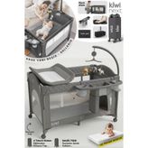 Kiwi Wild 3in1 Anne Yanı Park Yatak Katlanır Beşik, Tekerlekli, Yan Açılır, Müzik+Oyuncak+Cibinlik 70x110