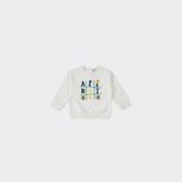 Kız Bebek Baskılı Ekru Sweatshirt - 6 Ay