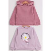 Kız Çocuk 2'li Paket Basic Sweatshirt - Lila - 6