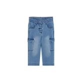 Kız Çocuk Kargo Cepli Denim Pantolon
