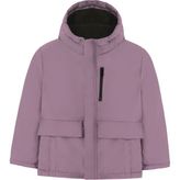 Kız Çocuk Lila Içi Kürklü Su ve Rüzgar Geçirmez Kapüşonlu 3 Cep Kışlık Mont & Kaban & Parka - 10 - 11 Yaş