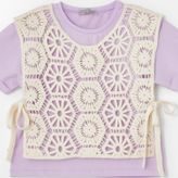 Kız Çocuk Motif Yelekli Dantelli Bluz