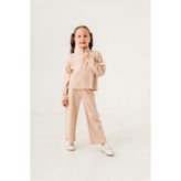 Kız Çocuk Örme Triko Takım - 3 - Pembe