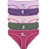 Kız Çocuk Pamuklu 5'li Külot Set - KIDS2600 - 11 - 12 Yaş - Yeşil