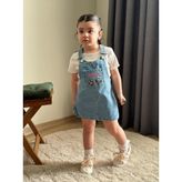 Kız Çocuk Salopet Mıckey Desenli - 4 - 5 Yaş - Mavi