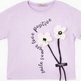 Kız Çocuk Smile Baskılı Flower Bluz