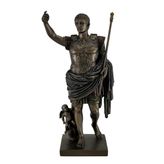 Kız kardeşi Primaporta bronz Finish Augustus Caesar heykel 30,5 cm