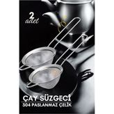 Klasik Çay Süzgeci 304 Paslanmaz Çelik 2 Adet