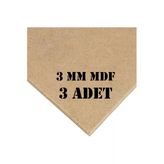 Knc Dizayn 3Mm 35X50 Cm Ham Mdf, Mdf Levha, Duralit, Resim Altlığı - 3 Adet Set