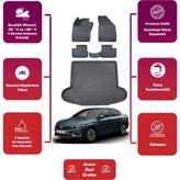 Ko Kaliteoto Fiat Egea Sedan 2020 Model Bagaj Havuzu+4d Araca Özel Havuzlu Paspas Takımıı Maxii - Siyah