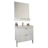 Kobos Noble 80 Cm Banyo Dolabı Seti Bianco