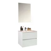 Kobos Simple 60 Cm Çekmeceli Banyo Dolabı Seti Bianco