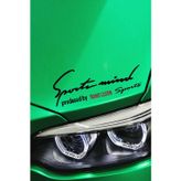 Kocamın Tasarımı Ford Transit Custom Sport Mind Far Yazı Sticker Siyah Zemin Kırmızı Şeritli Oto Tasarım Transit Cust