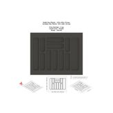 KOÇSAN Çekmece İçi Kaşıklık, Düzenleyici, Organizatör 62 CM X 49 CM-Antrasit