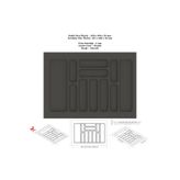 KOÇSAN Çekmece İçi Kaşıklık, Düzenleyici, Organizatör 69 CM X 49 CM-Antrasit
