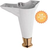 Koçsan Nefes Beyaz 15 cm Plastik Mobilya Ayağı Lüks Metal Mobilya Ayak, Koltuk, Dolap, Şifonyer Ayak Yapı ile Dayanıklı ve Modern Tasarım
