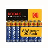 Kodak Max 20 Adet Alkalin İnce Pil-AAA-Shrink