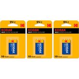 Kodak Max Super Alkaline (1x3) 3 Adet Alkalin 9 Volt Pil